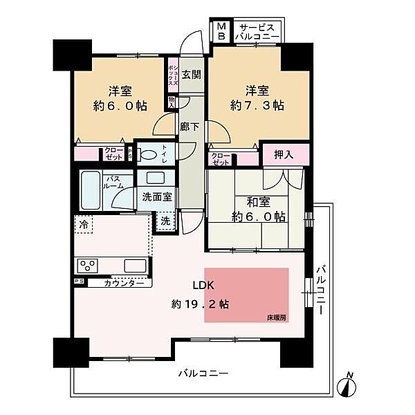 間取りを拡大表示