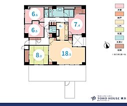 コスモ上大岡サニーウイングB棟 4LDKの間取図画像