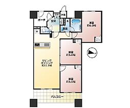 グランシティサウスレジデンス 3LDKの間取図画像