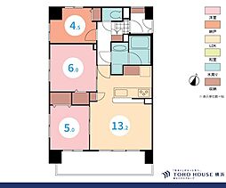 レヴィール川崎 2SLDKの間取図画像