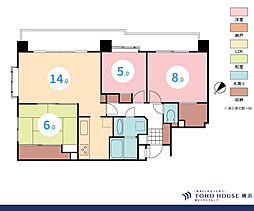 コスモ和田町 3LDKの間取図画像