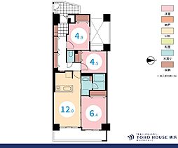 コスモヒルズ永田山王台 3LDKの間取図画像