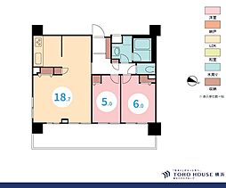 クリオ川崎鋼管通 2LDKの間取図画像