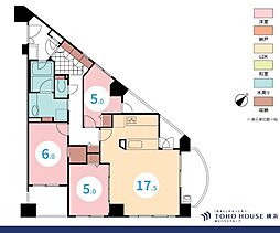 パークホームズ東神奈川ステーションアリーナ 3LDKの間取図画像