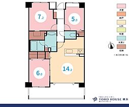 リステージ綱島ラグシス 3LDKの間取図画像