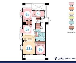 シェヌ新横浜 4LDKの間取図画像