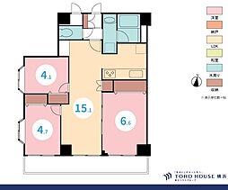 クリオ小机壱番館 3LDKの間取図画像