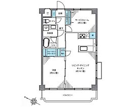 キャッスルマンションヨコハマ高島台 1SLDKの間取図画像
