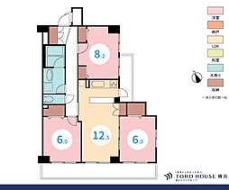 コスモ上永谷 3LDKの間取図画像