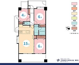 ビッグヴァン磯子汐見台 3LDKの間取図画像