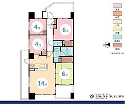 ヴィスタージュ横濱東寺尾 4LDKの間取図画像