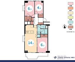 ドルフ青葉台3号棟 3LDKの間取図画像