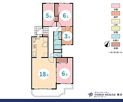 メゾン横浜能見台B棟 3SLDKの間取図画像