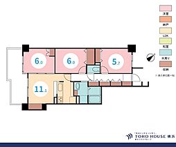 ライオンズガーデン日吉本町 3LDKの間取図画像