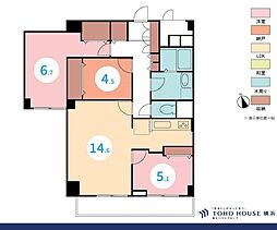東本郷マンション 2SLDKの間取図画像