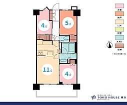 プレシス横浜ベイサイド 2SLDKの間取図画像