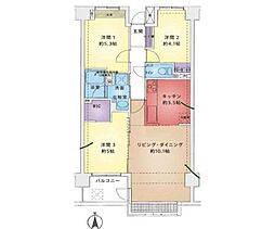たまプラーザパーク・ホームズ 3LDKの間取図画像