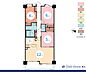 間取り：2LDK+S　専有面積69.9m2