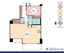 キャッスルマンション新子安 1LDKの間取図画像