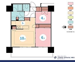 ザ・ヨコハマフロントタワー 2LDKの間取図画像