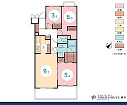 藤和ライブタウン希望ケ丘 3LDKの間取図画像