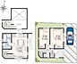 間取り：2LDK　建物面積51.12m2　土地面積62.89m2