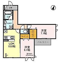 ラポール岡本  ｜ 兵庫県神戸市東灘区西岡本１丁目（賃貸アパート2LDK・3階・59.42㎡） その2