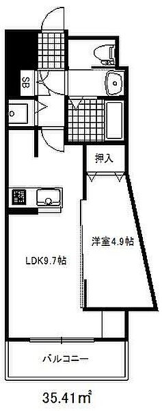 ファーストフィオーレ神戸ハーバーランド 802｜兵庫県神戸市中央区元町通７丁目(賃貸マンション1LDK・8階・35.41㎡)の写真 その2