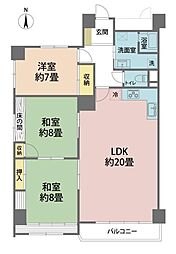 南浦和ハイツ 3LDKの間取図画像