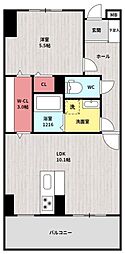 宮崎市松橋2丁目マンション 1LDKの間取図画像