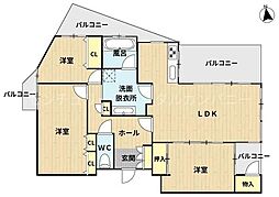 エイルマンション神宮の杜 3LDKの間取図画像