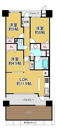 間取り：3LD...