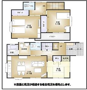 間取り：土地面積175.12平米　建物面積103.83平米