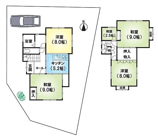 間取り 京都市山科区北花山山田町