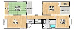 近鉄けいはんな線 荒本駅 徒歩18分 2階/-