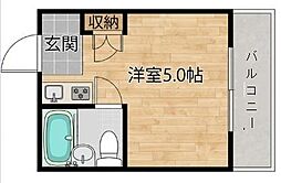 HACOSU平野本町 ワンルームの間取図画像