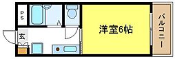 シャルマンコーポ・サノ 1Kの間取図画像