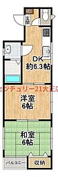マンションSKY 2DKの間取図画像