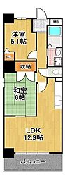 ナルトハイム 2LDKの間取図画像