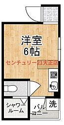 ポートワン ワンルームの間取図画像