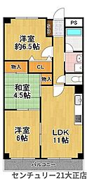 コージーコート 3LDKの間取図画像
