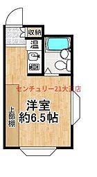 寄川ビル2号館 ワンルームの間取図画像