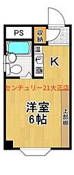 寄川ビル2号館 ワンルームの間取図画像