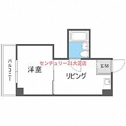 デイズ・ハイツ三先 1DKの間取図画像