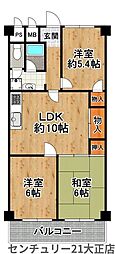 パークハイツ千島 3LDKの間取図画像