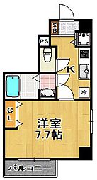 アーバンソレイユ 1Kの間取図画像