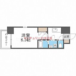 ESLEADRESIDENCEBENTENCHOGRANDE 1Kの間取図画像