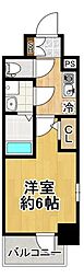 エスリード大阪フェリス 1Kの間取図画像