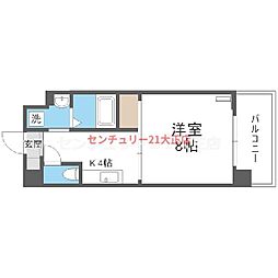 Taane夕凪 1Kの間取図画像