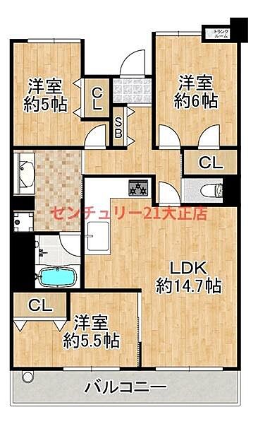 間取りを拡大表示